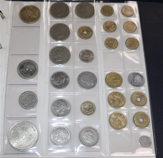 2 albums of mixed coins